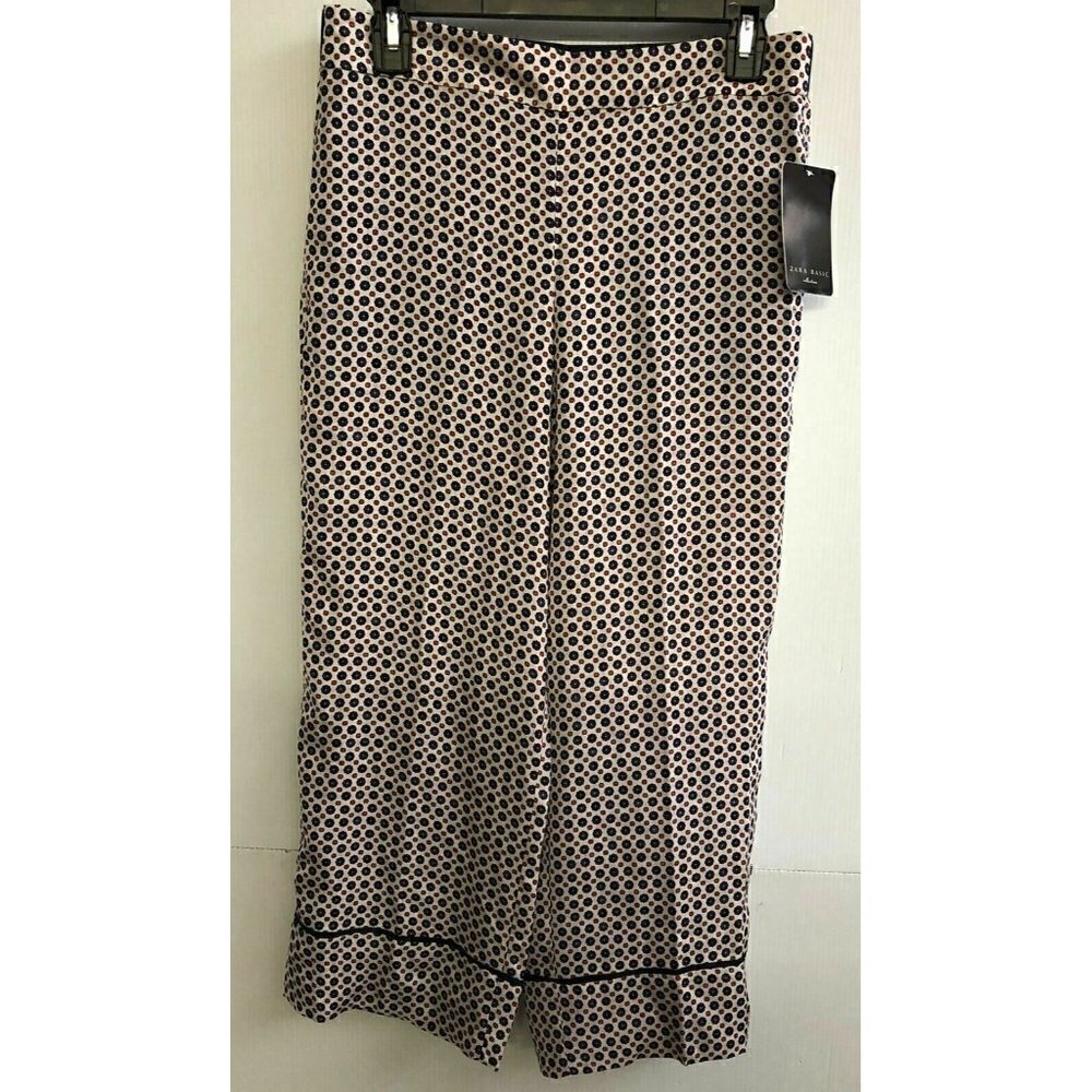 Zara Woman Printed Trousers Elastic Waist Pants XS - Picture 8 of 10